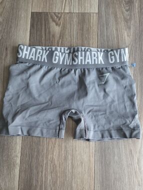 Gymshark Gray Seamless Workout Shorts with Branded Waistband